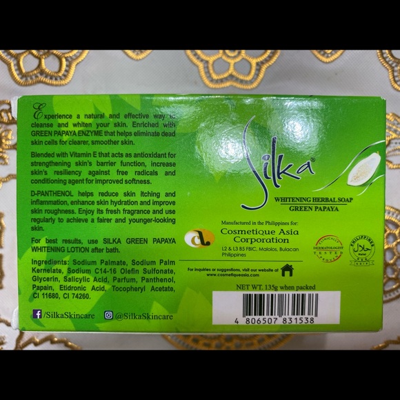 🌸SOLD🌸NEW SILKA WHITENING HERBAL GREEN PAPAYA SOAP - Picture 10 of 12